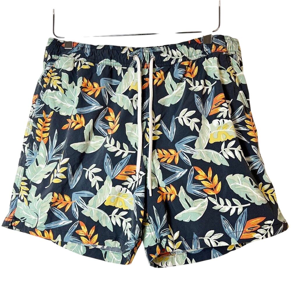J. Crew‎ Stretch Swim Floral Print Trunk Men's Size L